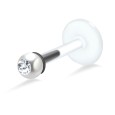 Bezel Set Gemstone Labrets Push-in LA-280
